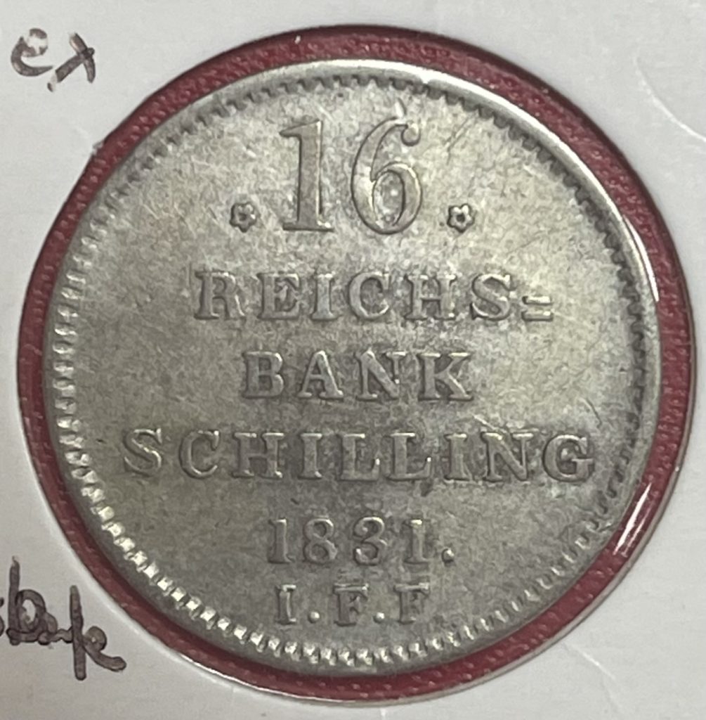 16 Reichsbank schilling (1/6)