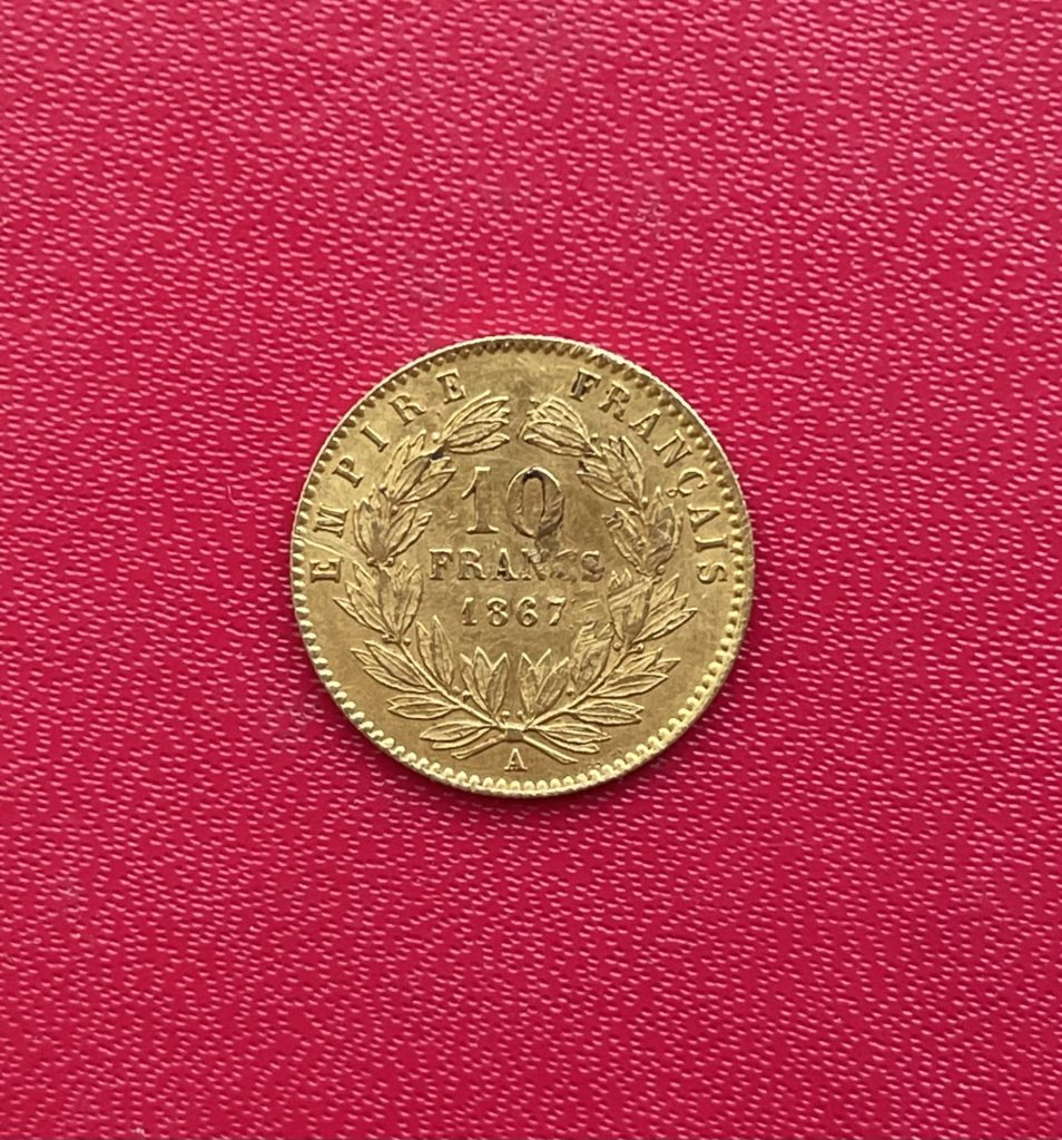 10 francs or napoleon III 1867 A