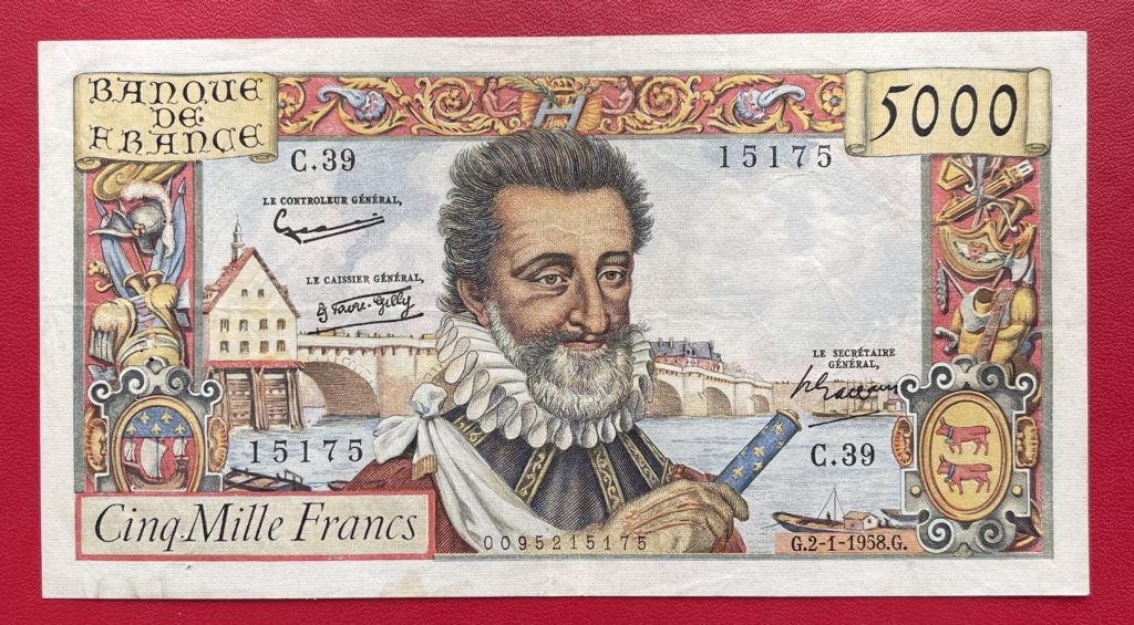 Billet 5000 Francs Henri IV