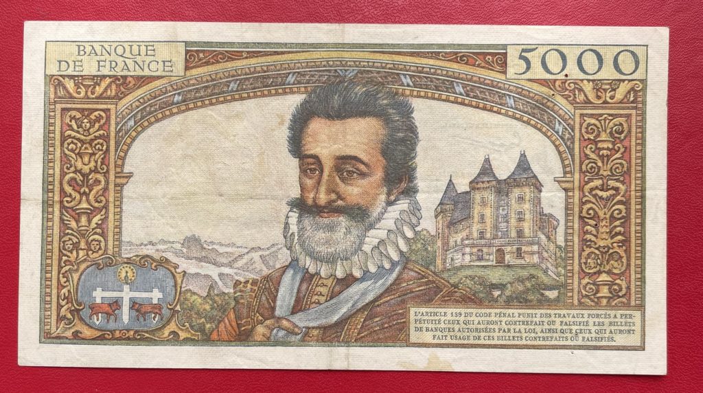 Billet 5000 Francs Henri IV